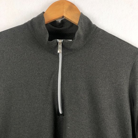 Greg Norman Men's Size XL Dark Grey Knit Long Sleeve Half Zip Pullover Sweater - Picture 3 of 6